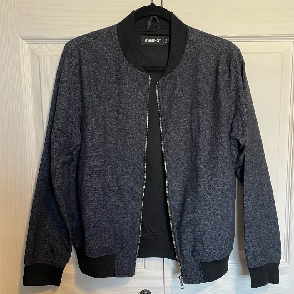 Navy Blue Light Bomber Jacket (Baleno, Small)